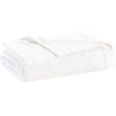 MADISON PARK Twin Size Blanket, White MP51N-5162